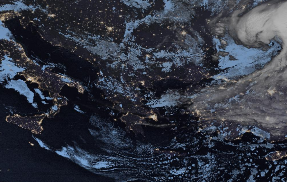 Τελευταία δορυφορική εικόνα νεφοκάλυψης