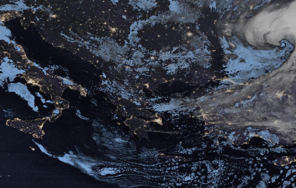 Τελευταία δορυφορική εικόνα νεφοκάλυψης