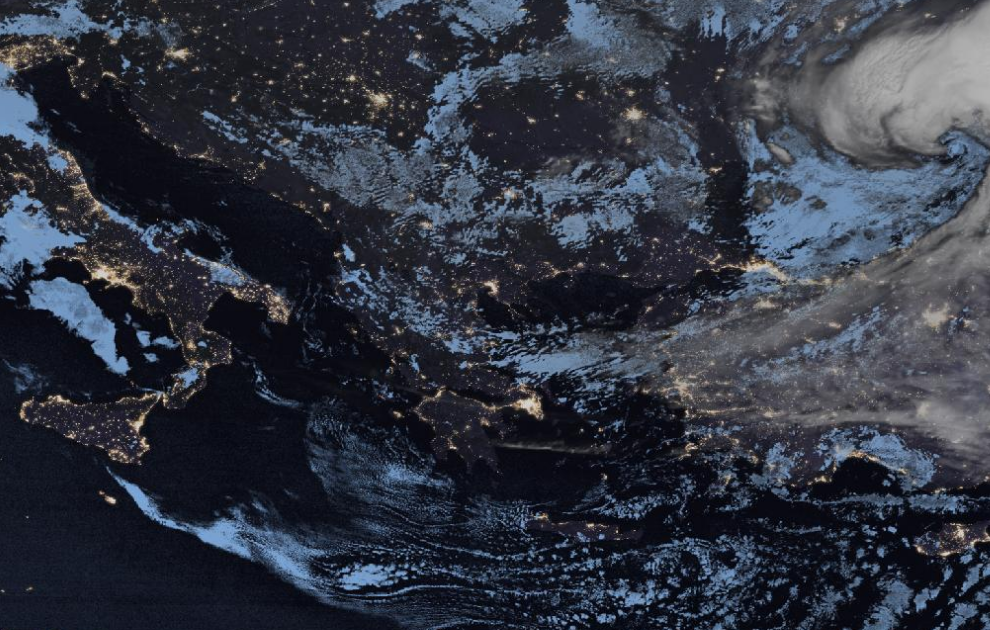 Τελευταία δορυφορική εικόνα νεφοκάλυψης