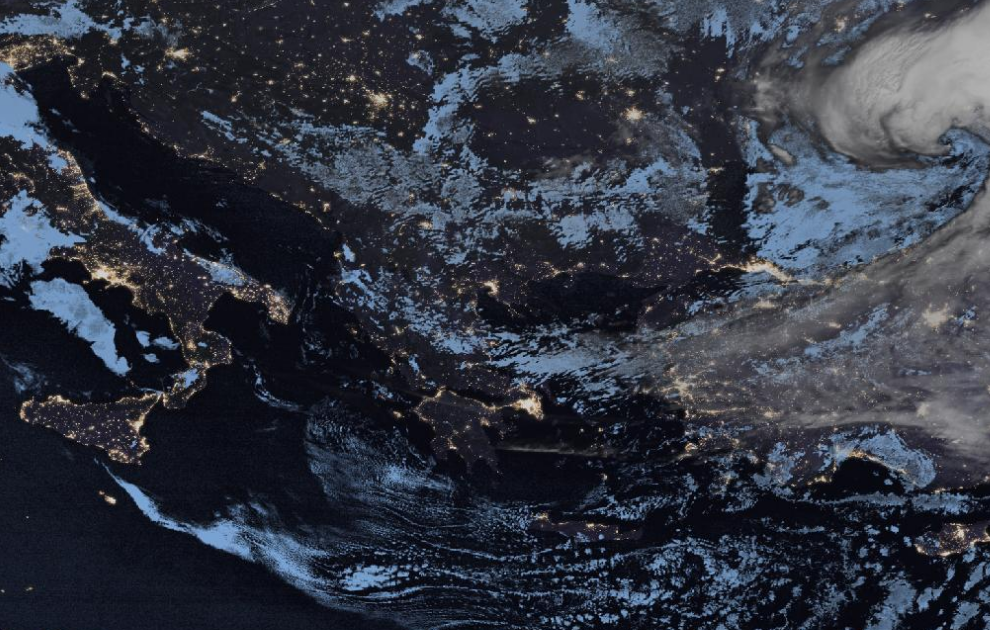 Τελευταία δορυφορική εικόνα νεφοκάλυψης