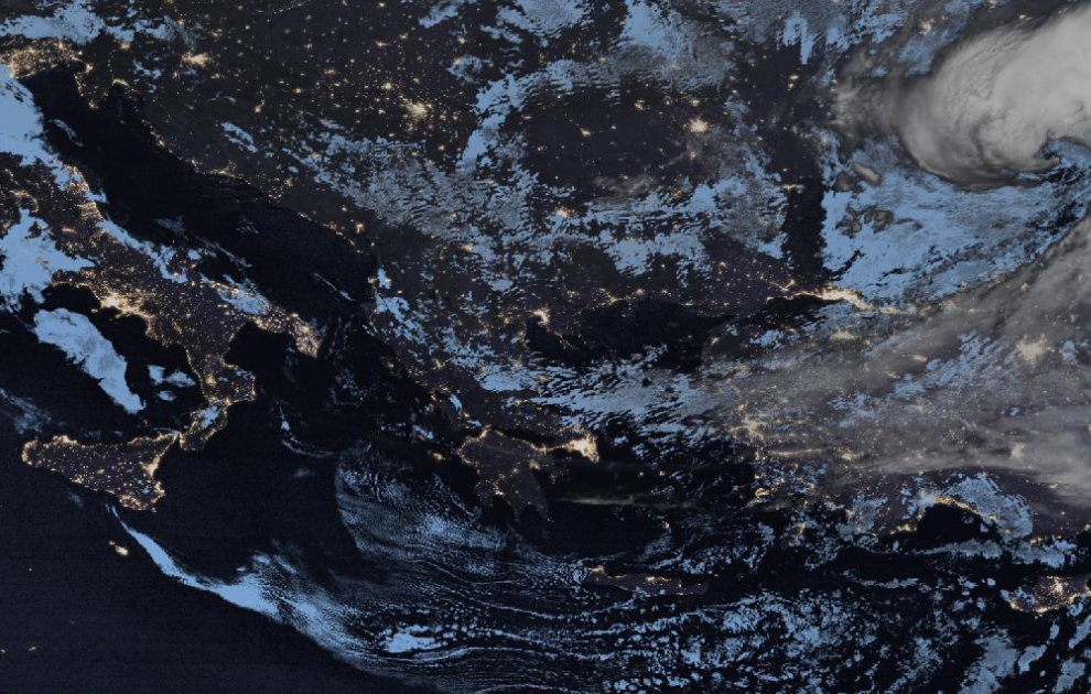 Τελευταία δορυφορική εικόνα νεφοκάλυψης