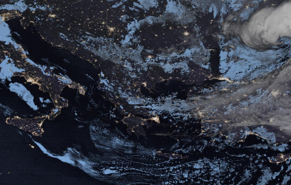 Τελευταία δορυφορική εικόνα νεφοκάλυψης