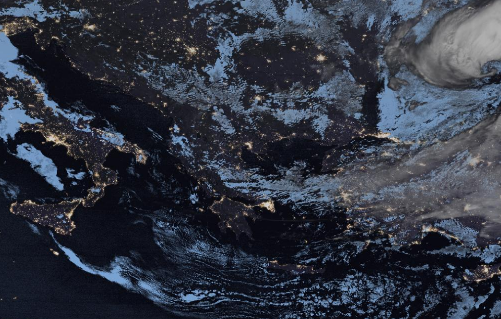 Τελευταία δορυφορική εικόνα νεφοκάλυψης