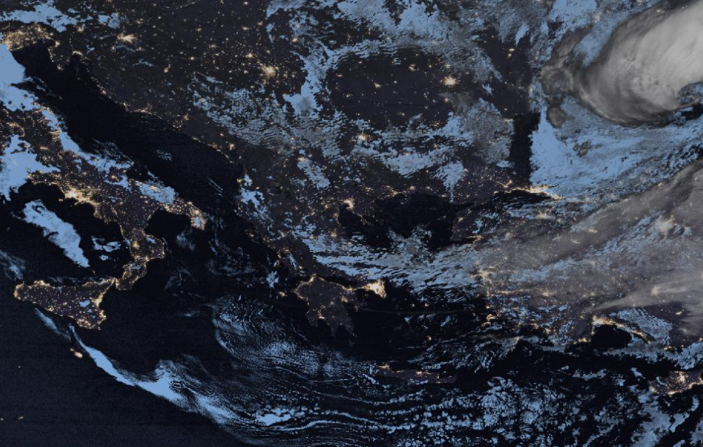 Τελευταία δορυφορική εικόνα νεφοκάλυψης