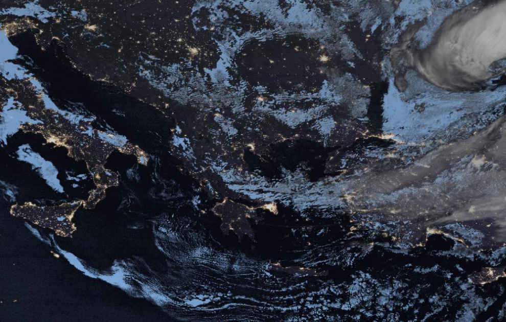 Τελευταία δορυφορική εικόνα νεφοκάλυψης