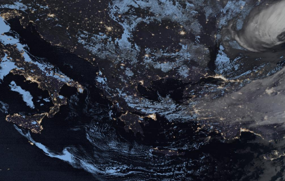 Τελευταία δορυφορική εικόνα νεφοκάλυψης