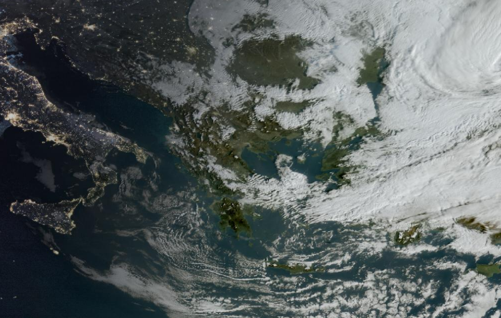 Τελευταία δορυφορική εικόνα νεφοκάλυψης