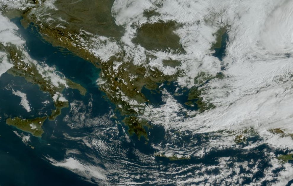 Τελευταία δορυφορική εικόνα νεφοκάλυψης