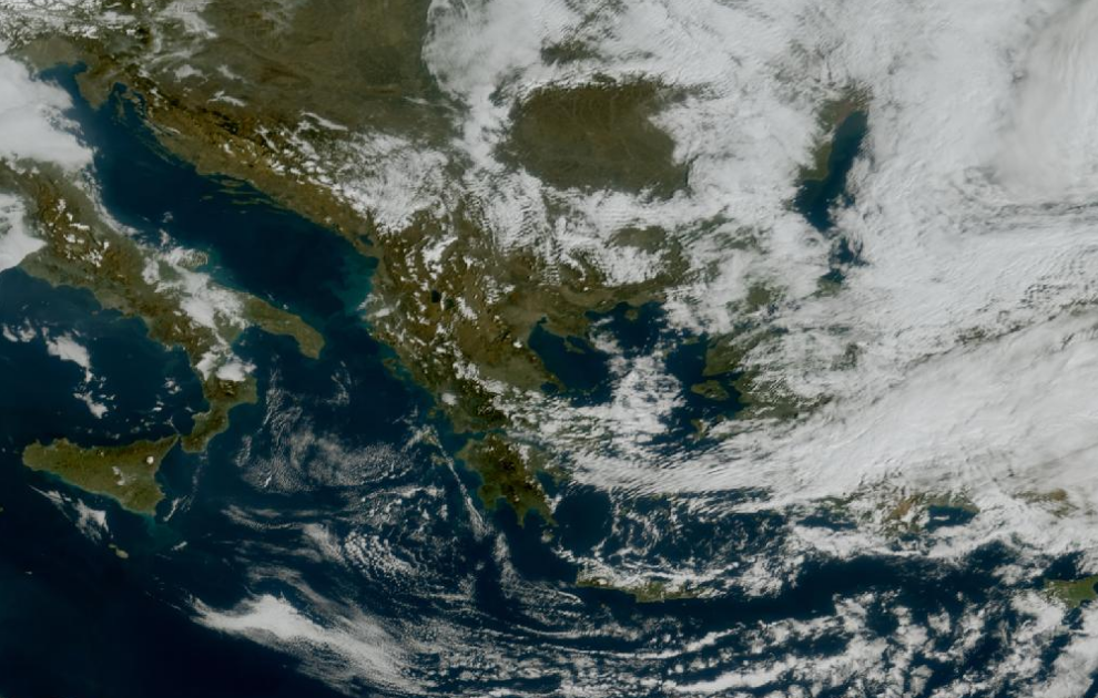 Τελευταία δορυφορική εικόνα νεφοκάλυψης