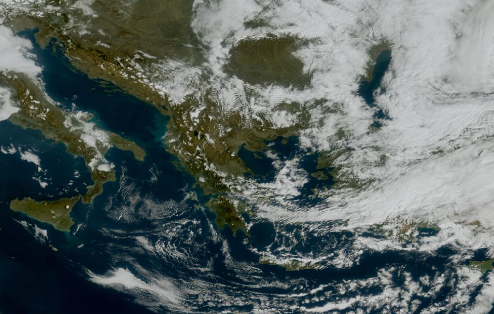 Τελευταία δορυφορική εικόνα νεφοκάλυψης