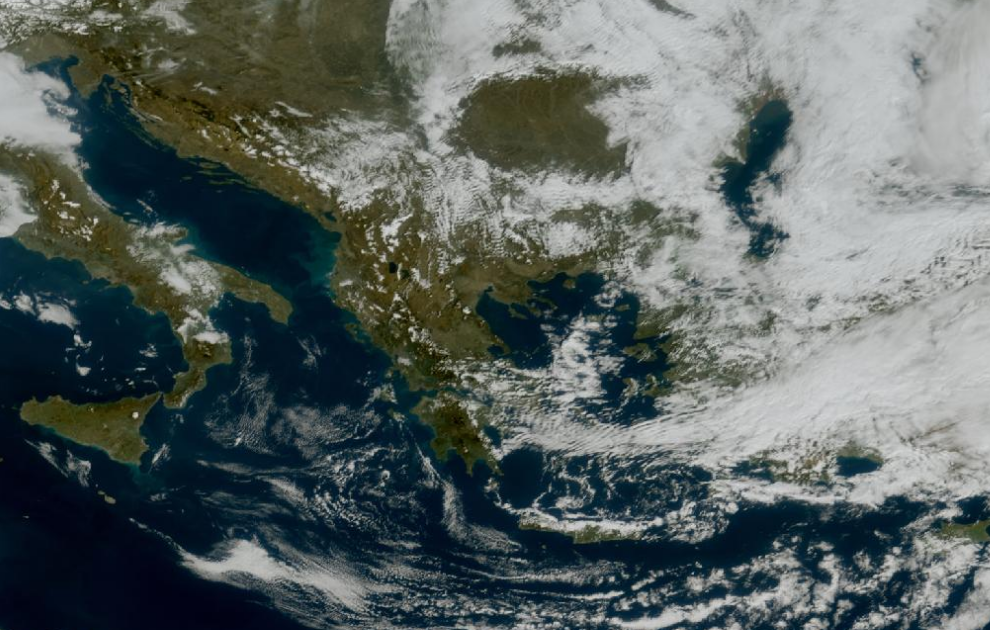 Τελευταία δορυφορική εικόνα νεφοκάλυψης