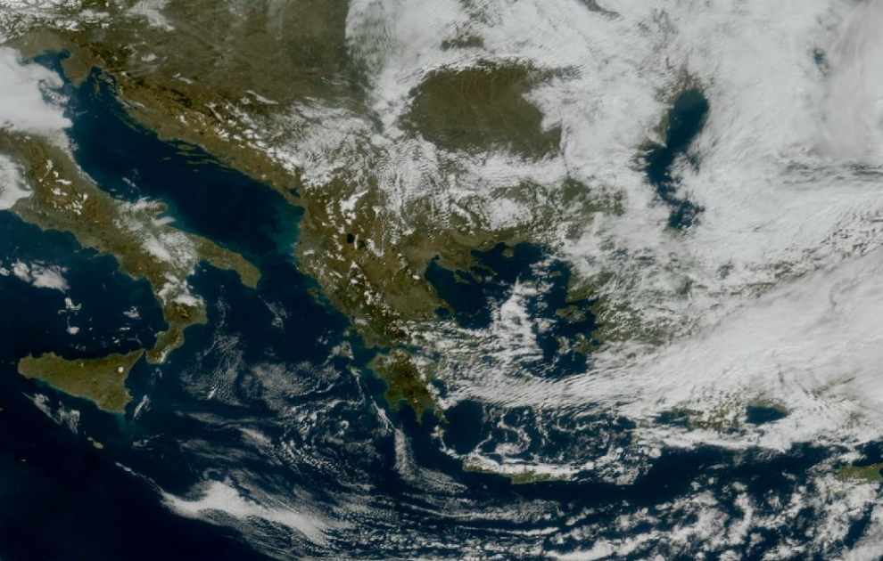 Τελευταία δορυφορική εικόνα νεφοκάλυψης