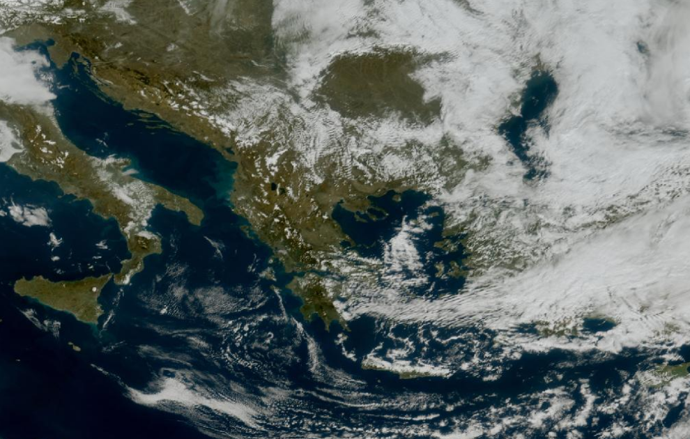 Τελευταία δορυφορική εικόνα νεφοκάλυψης