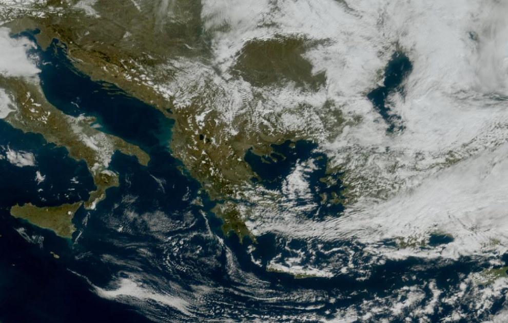 Τελευταία δορυφορική εικόνα νεφοκάλυψης