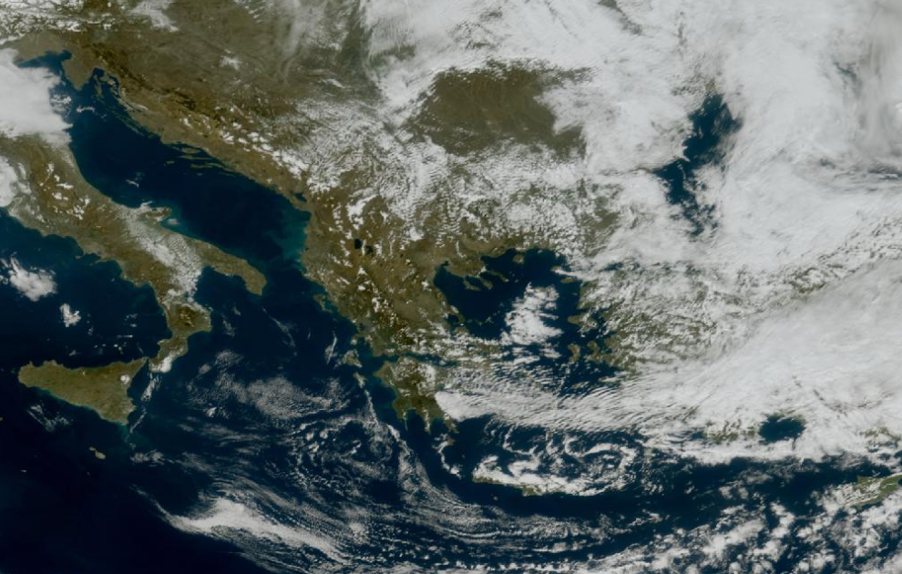 Τελευταία δορυφορική εικόνα νεφοκάλυψης