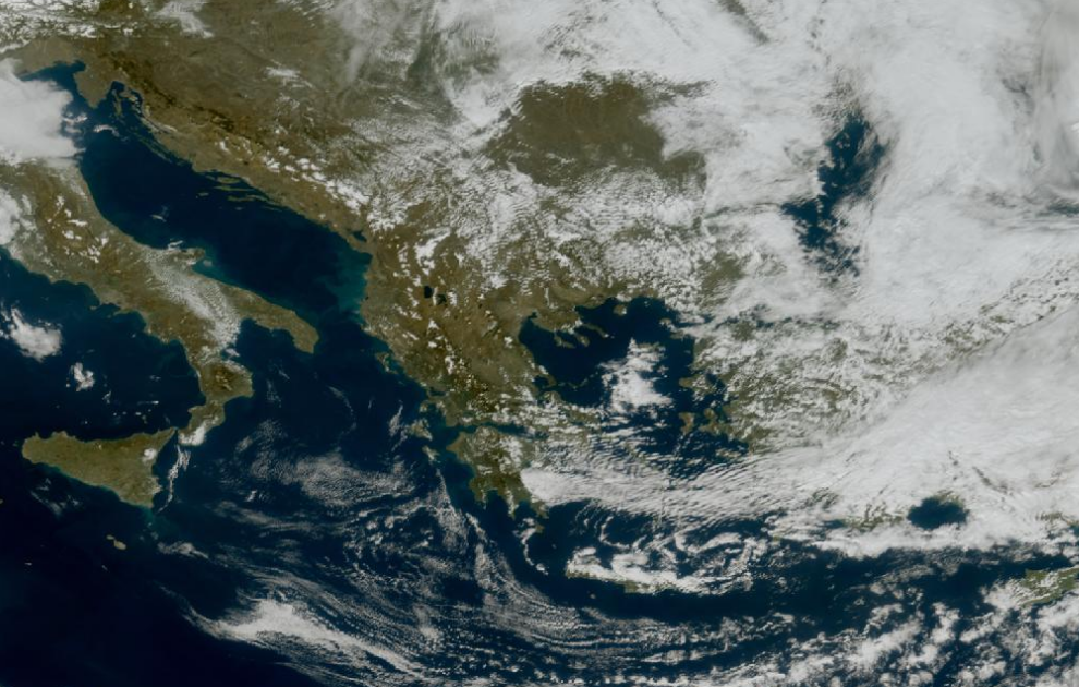 Τελευταία δορυφορική εικόνα νεφοκάλυψης