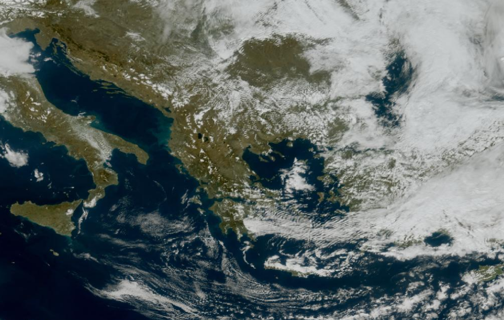 Τελευταία δορυφορική εικόνα νεφοκάλυψης