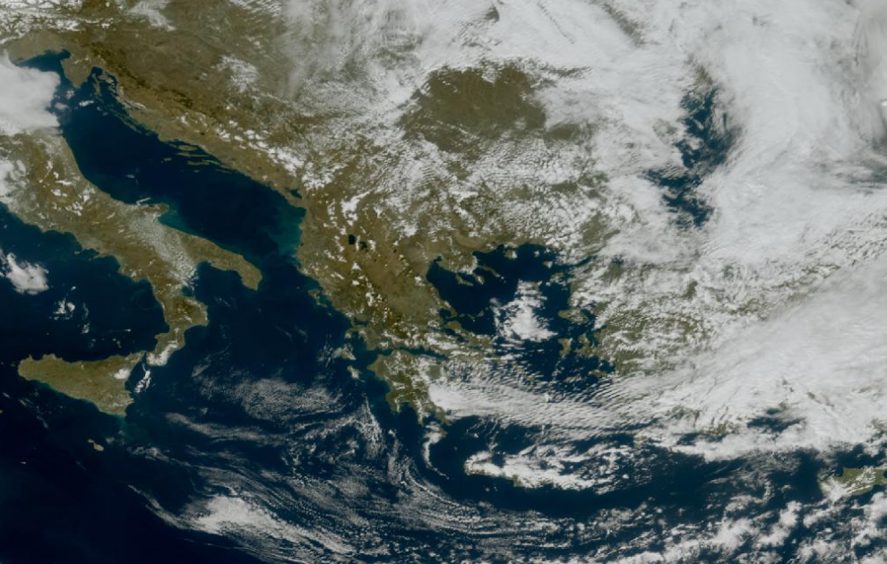 Τελευταία δορυφορική εικόνα νεφοκάλυψης