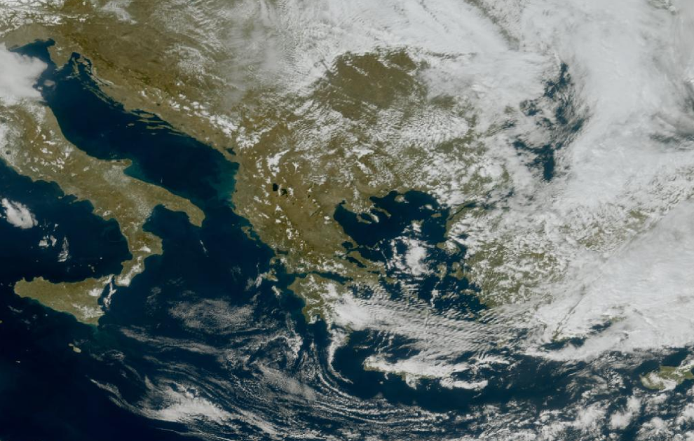 Τελευταία δορυφορική εικόνα νεφοκάλυψης