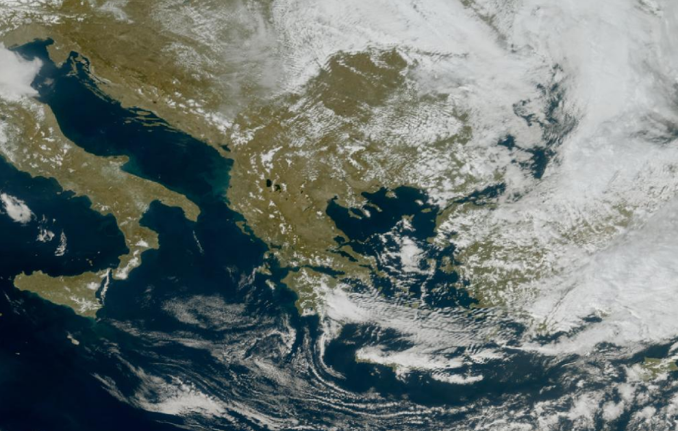 Τελευταία δορυφορική εικόνα νεφοκάλυψης