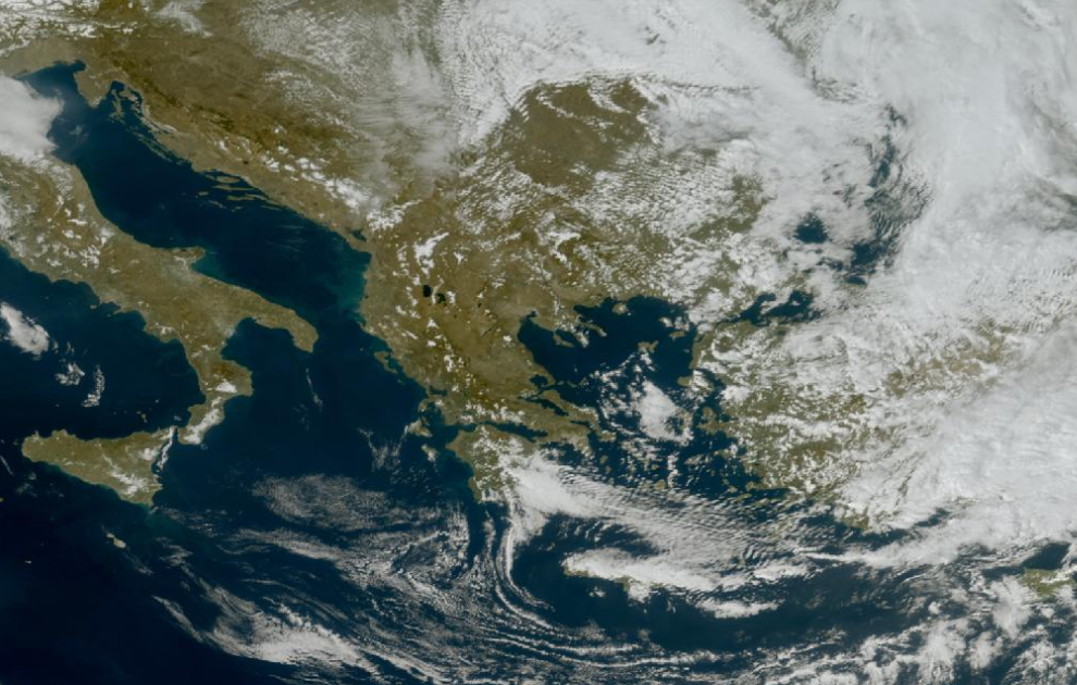 Τελευταία δορυφορική εικόνα νεφοκάλυψης