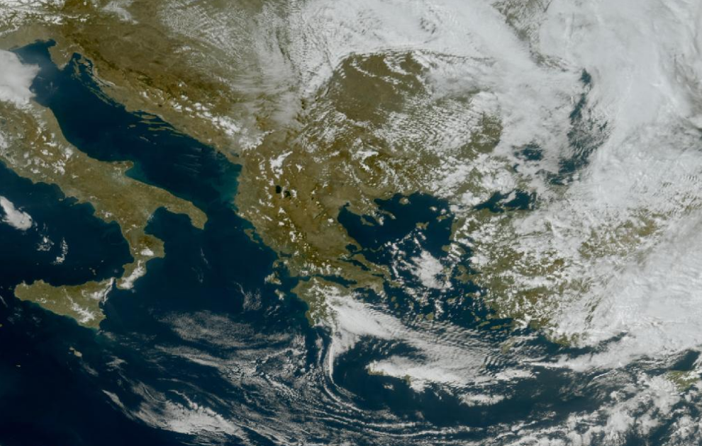 Τελευταία δορυφορική εικόνα νεφοκάλυψης