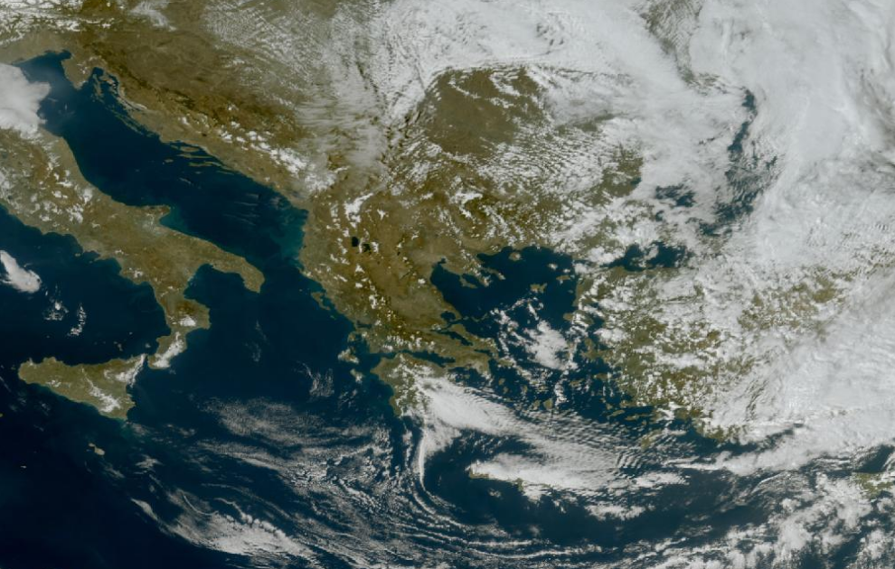 Τελευταία δορυφορική εικόνα νεφοκάλυψης