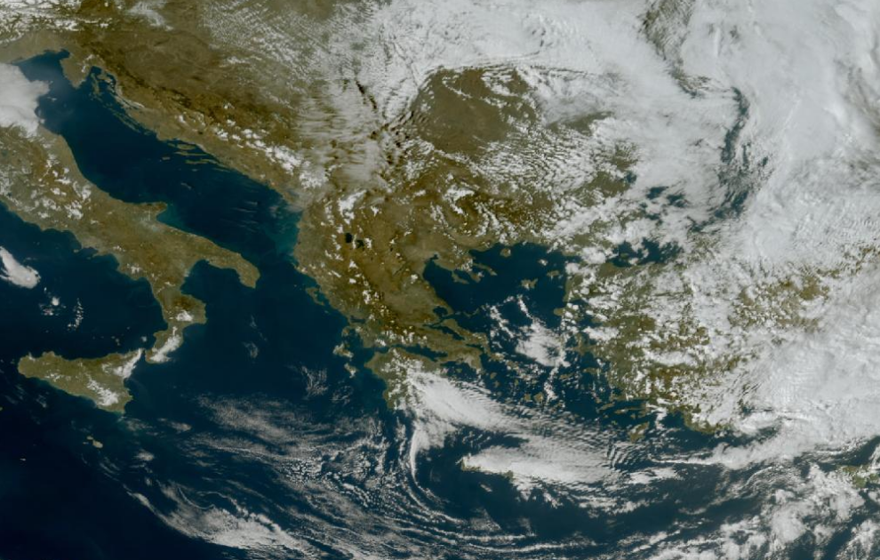 Τελευταία δορυφορική εικόνα νεφοκάλυψης