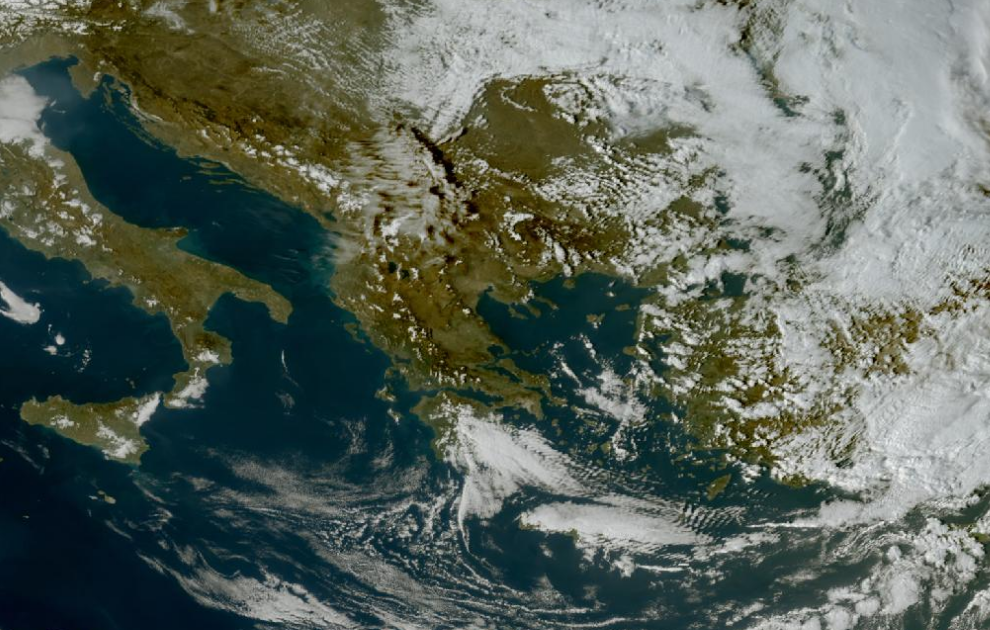 Τελευταία δορυφορική εικόνα νεφοκάλυψης