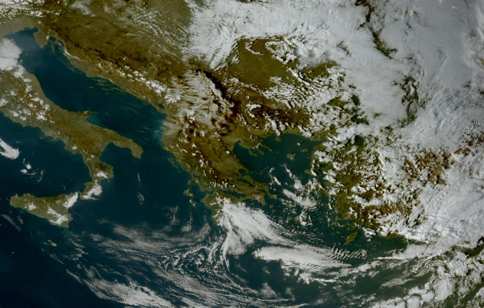 Τελευταία δορυφορική εικόνα νεφοκάλυψης