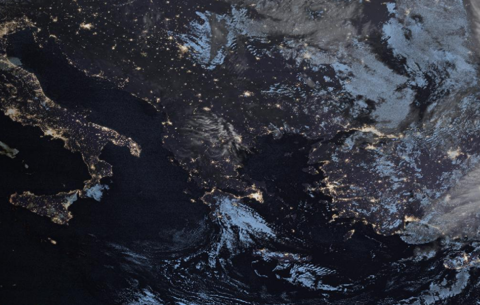 Τελευταία δορυφορική εικόνα νεφοκάλυψης