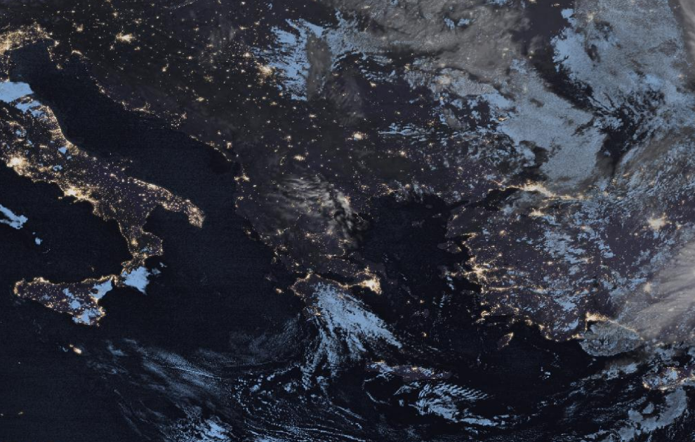 Τελευταία δορυφορική εικόνα νεφοκάλυψης