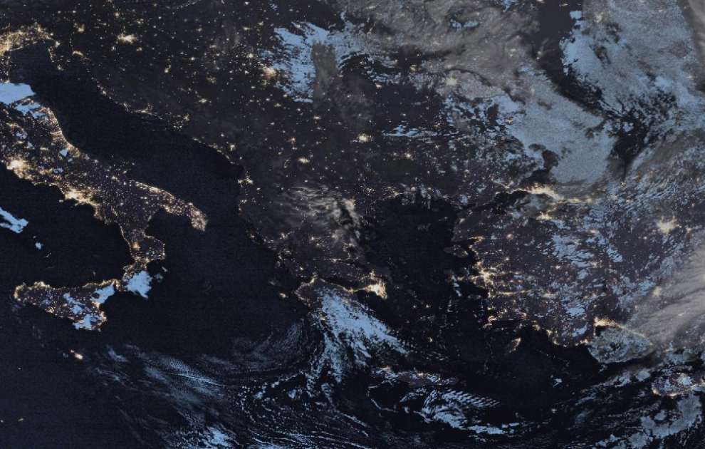 Τελευταία δορυφορική εικόνα νεφοκάλυψης