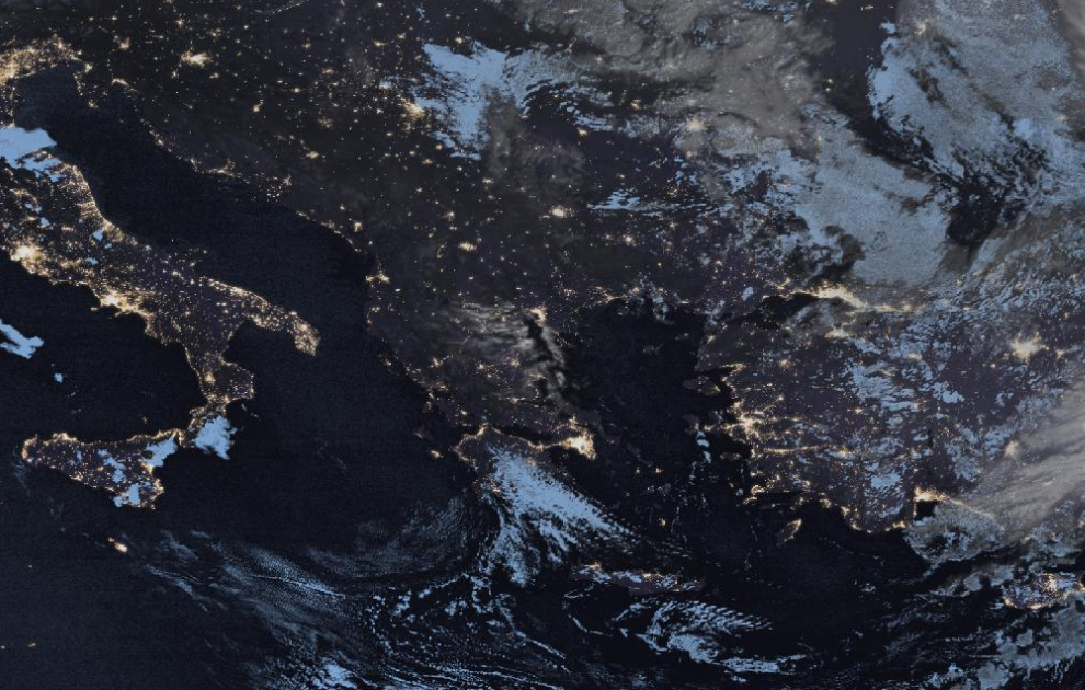 Τελευταία δορυφορική εικόνα νεφοκάλυψης