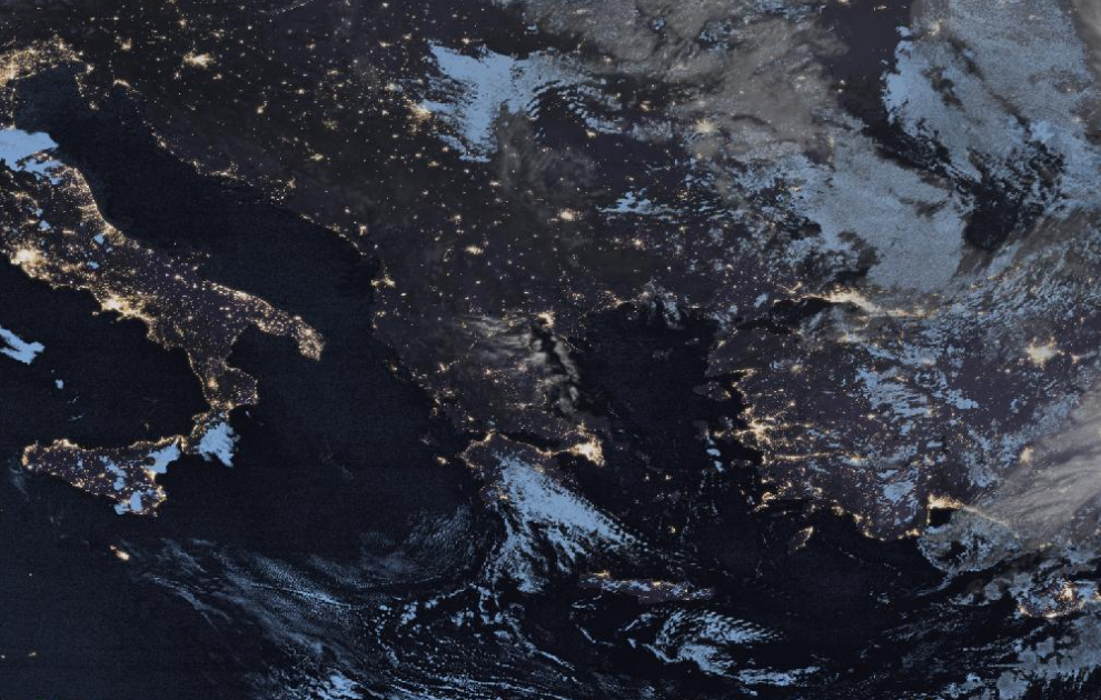 Τελευταία δορυφορική εικόνα νεφοκάλυψης