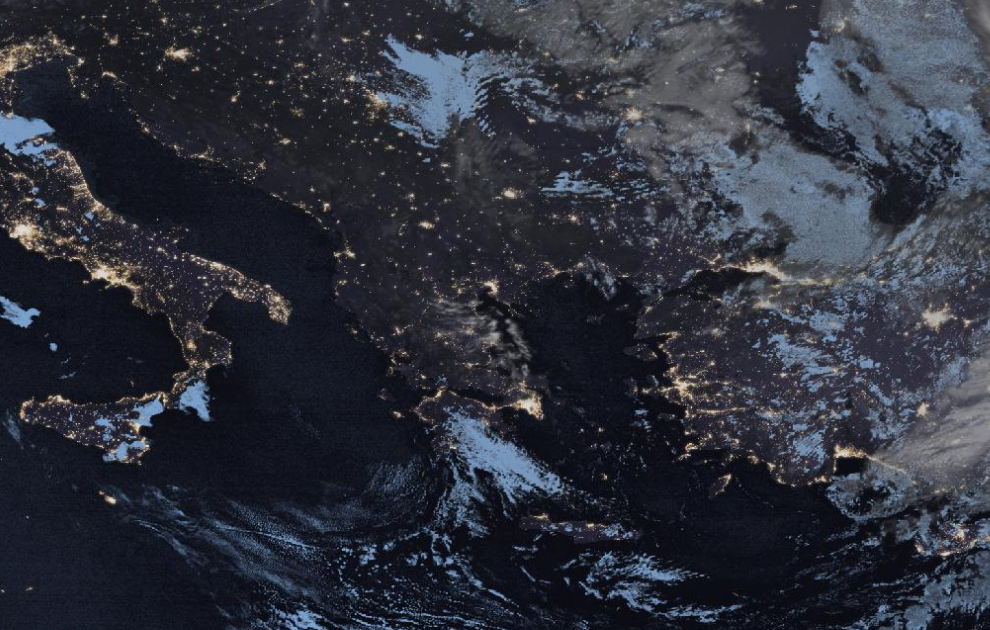 Τελευταία δορυφορική εικόνα νεφοκάλυψης