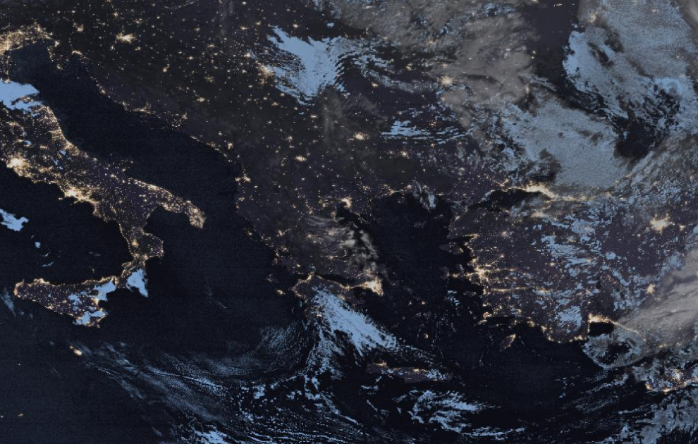 Τελευταία δορυφορική εικόνα νεφοκάλυψης