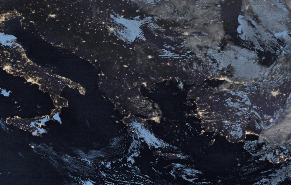 Τελευταία δορυφορική εικόνα νεφοκάλυψης