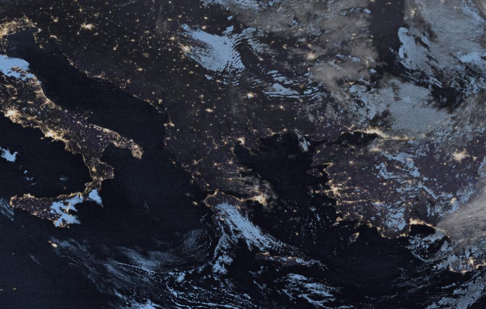 Τελευταία δορυφορική εικόνα νεφοκάλυψης