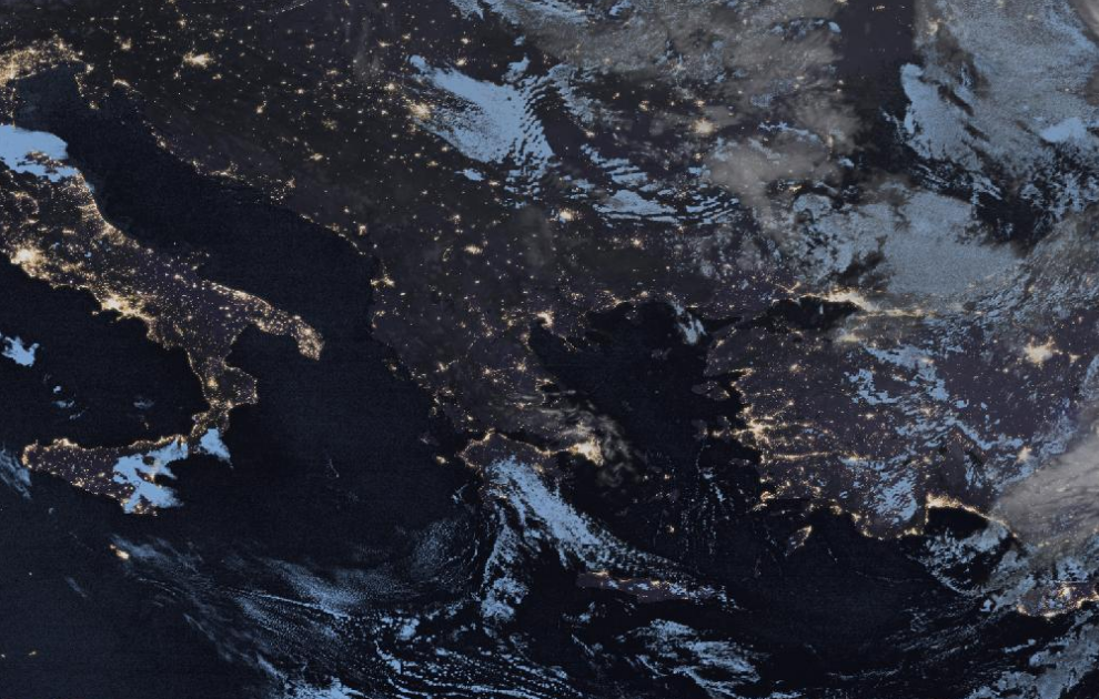 Τελευταία δορυφορική εικόνα νεφοκάλυψης