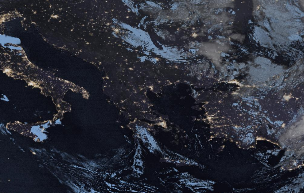 Τελευταία δορυφορική εικόνα νεφοκάλυψης