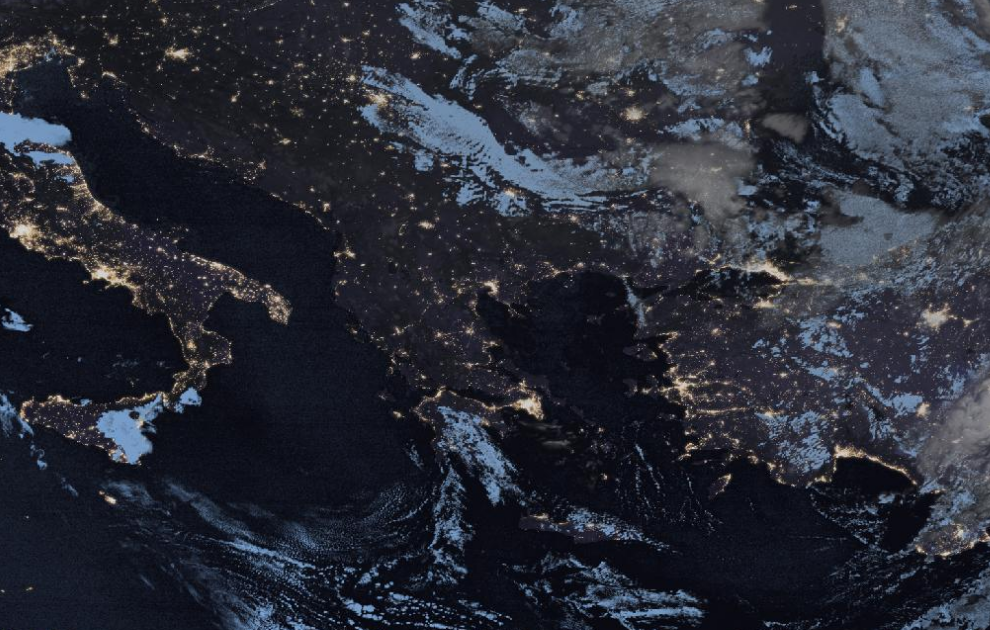 Τελευταία δορυφορική εικόνα νεφοκάλυψης