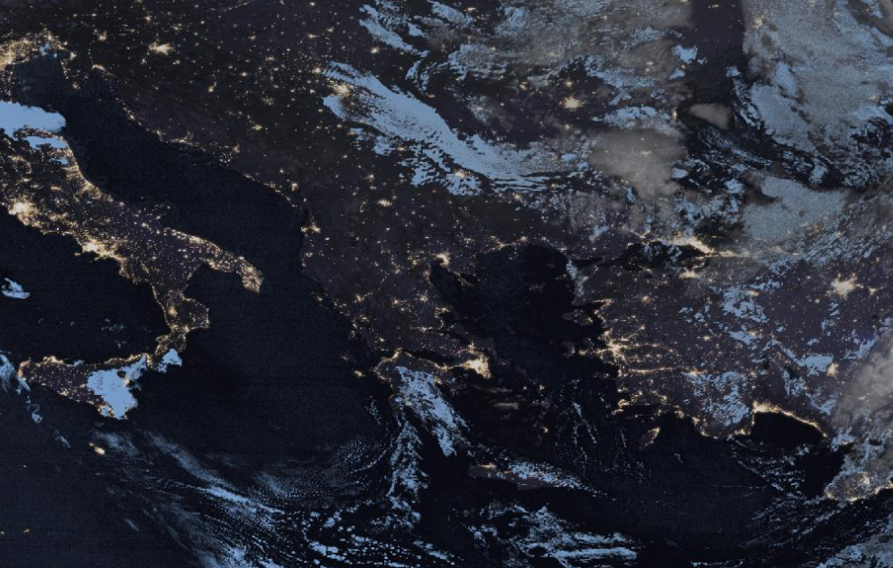 Τελευταία δορυφορική εικόνα νεφοκάλυψης