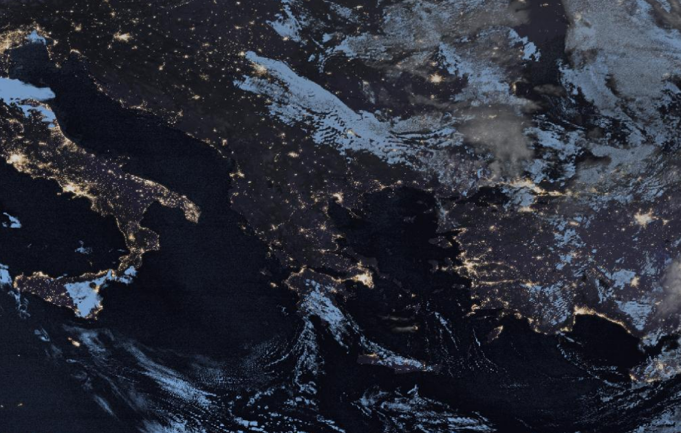 Τελευταία δορυφορική εικόνα νεφοκάλυψης