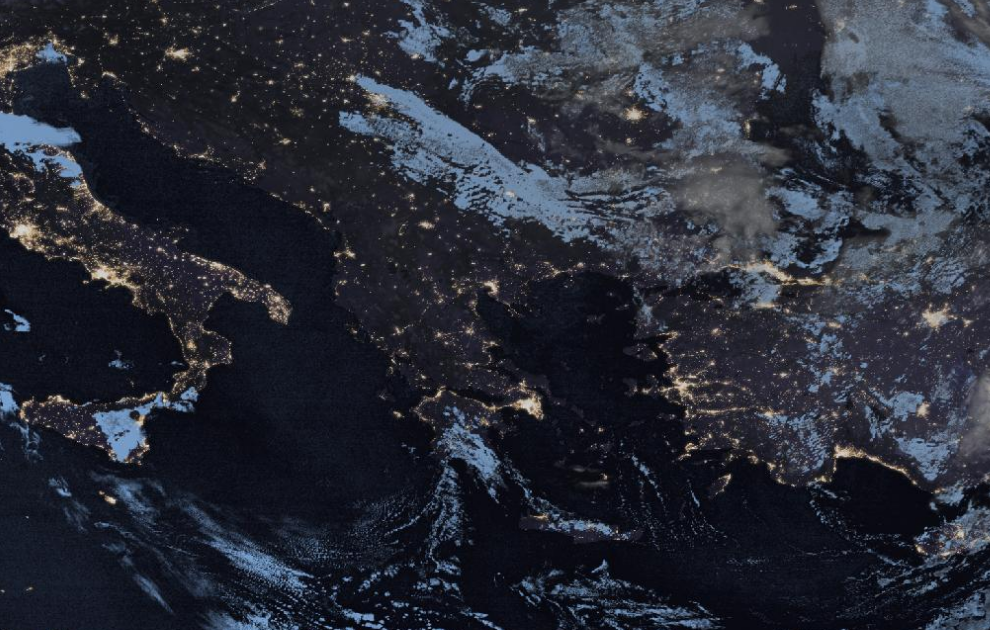 Τελευταία δορυφορική εικόνα νεφοκάλυψης