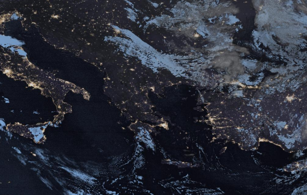 Τελευταία δορυφορική εικόνα νεφοκάλυψης