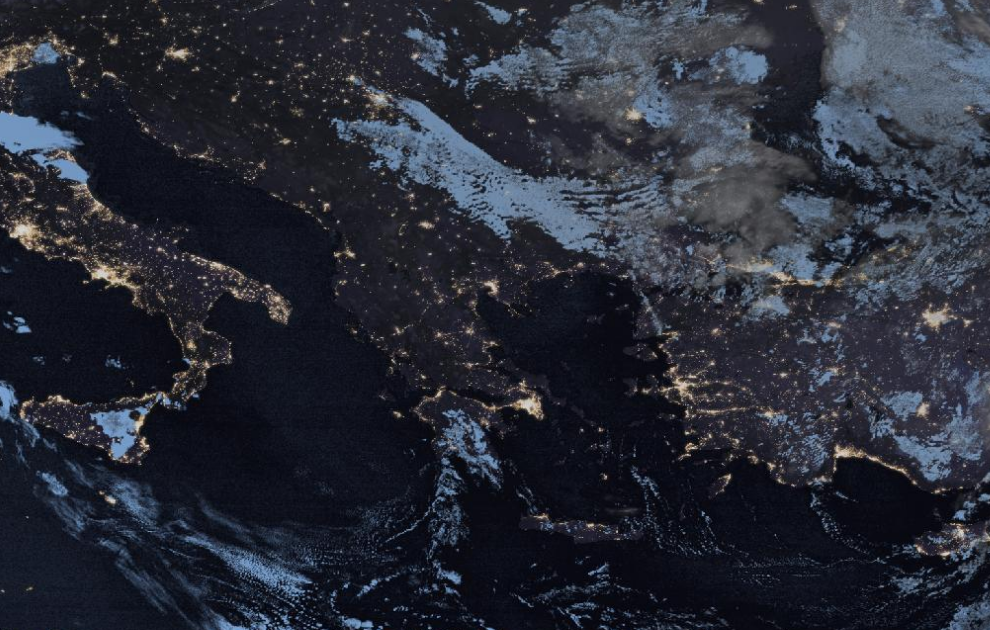 Τελευταία δορυφορική εικόνα νεφοκάλυψης