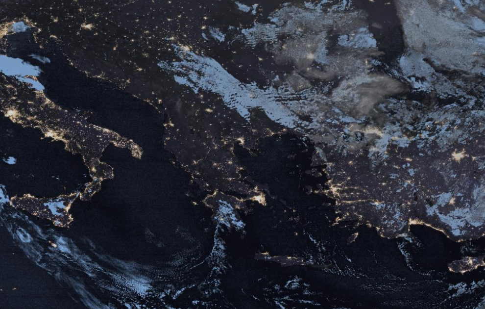 Τελευταία δορυφορική εικόνα νεφοκάλυψης