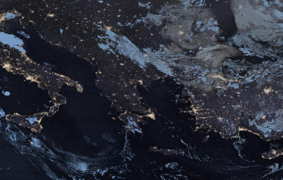 Τελευταία δορυφορική εικόνα νεφοκάλυψης