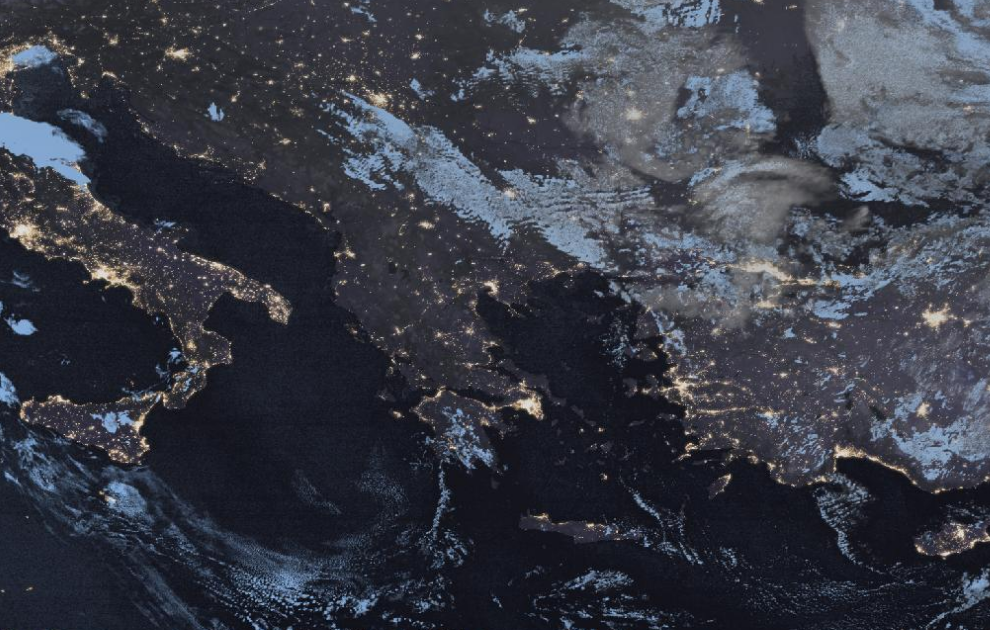 Τελευταία δορυφορική εικόνα νεφοκάλυψης